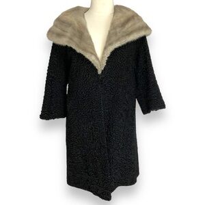 Vintage Black and Tan Teddy Jacket